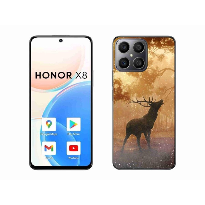 Gelový kryt mmCase na mobil Honor X8 4G - jelen v říji