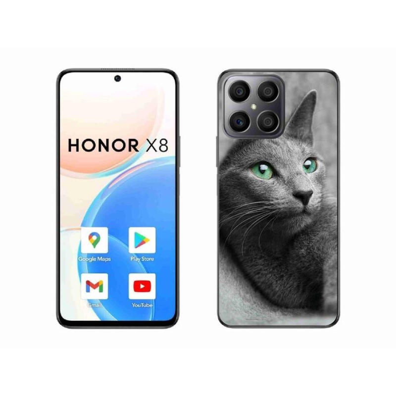 Gelový kryt mmCase na mobil Honor X8 4G - kočka 2