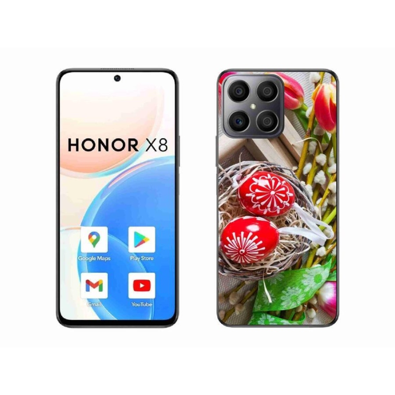 Gelový kryt mmCase na mobil Honor X8 4G - kraslice