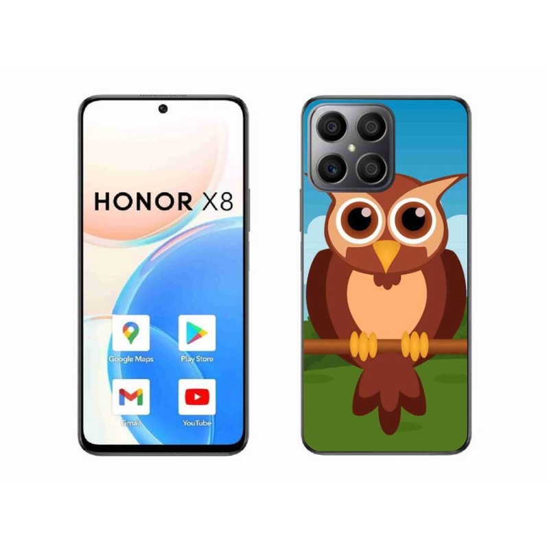 Gelový kryt mmCase na mobil Honor X8 4G - kreslená sova