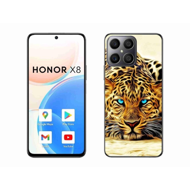Gelový kryt mmCase na mobil Honor X8 4G - kreslený tygr