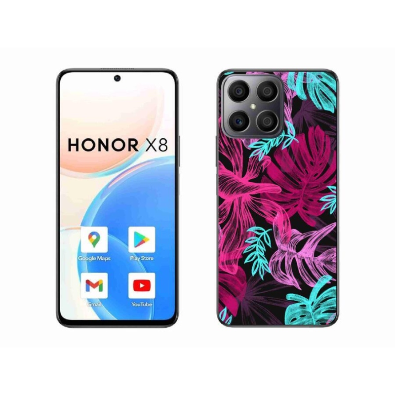 Gelový kryt mmCase na mobil Honor X8 4G - květiny 1