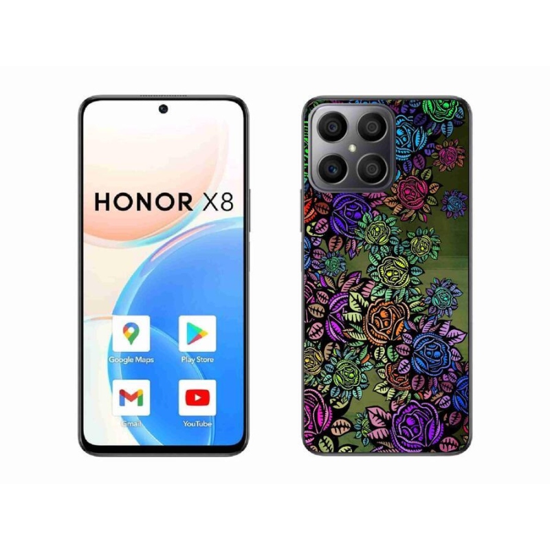 Gelový kryt mmCase na mobil Honor X8 4G - květiny 6