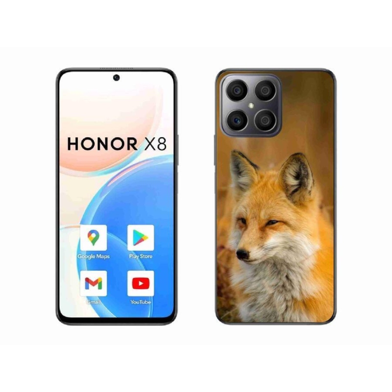 Gelový kryt mmCase na mobil Honor X8 4G - liška