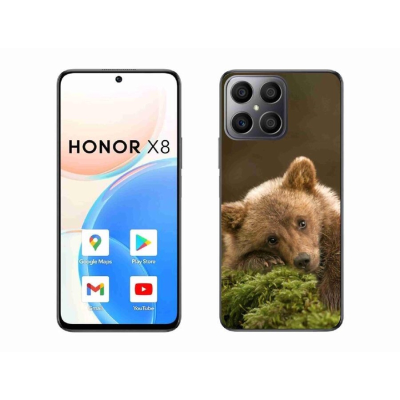 Gelový kryt mmCase na mobil Honor X8 4G - medvěd