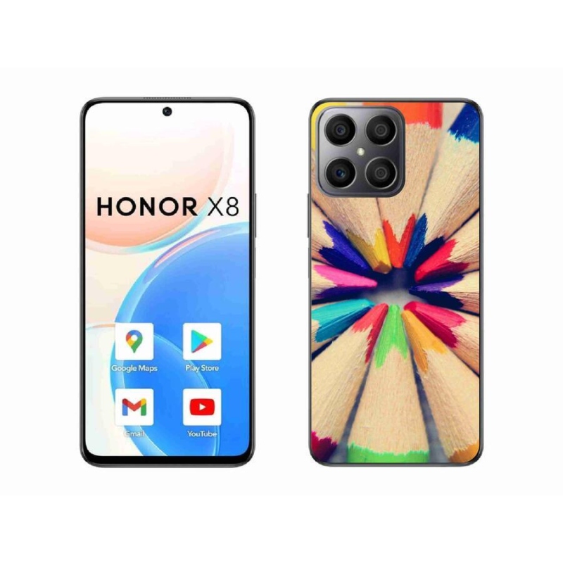 Gelový kryt mmCase na mobil Honor X8 4G - pastelky