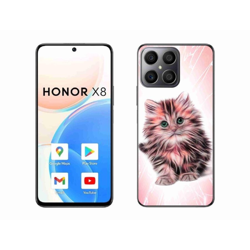 Gelový kryt mmCase na mobil Honor X8 4G - roztomilé kotě
