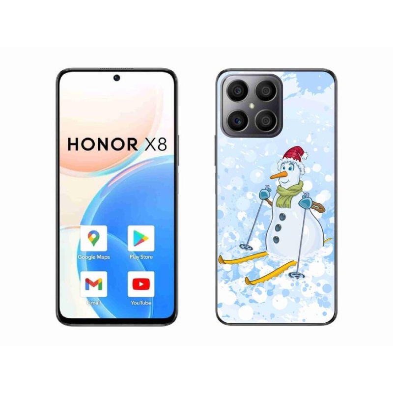 Gelový kryt mmCase na mobil Honor X8 4G - sněhulák
