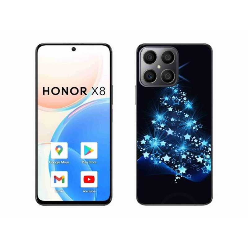 Gelový kryt mmCase na mobil Honor X8 4G - vánoční stromek