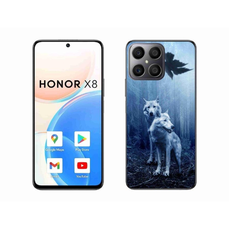Gelový kryt mmCase na mobil Honor X8 4G - vlci v lese