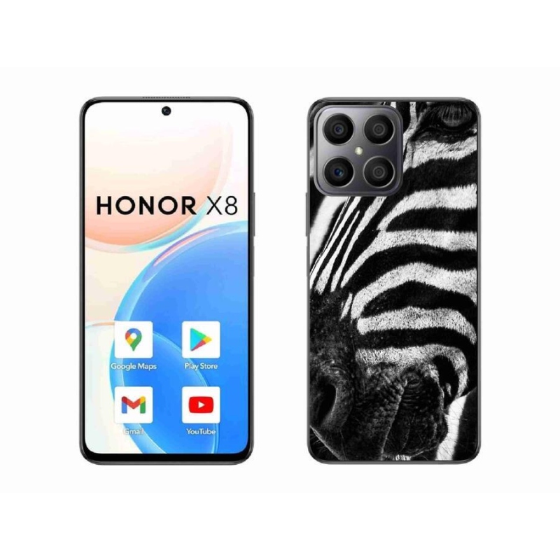 Gelový kryt mmCase na mobil Honor X8 4G - zebra