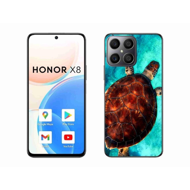Gelový kryt mmCase na mobil Honor X8 4G - želva