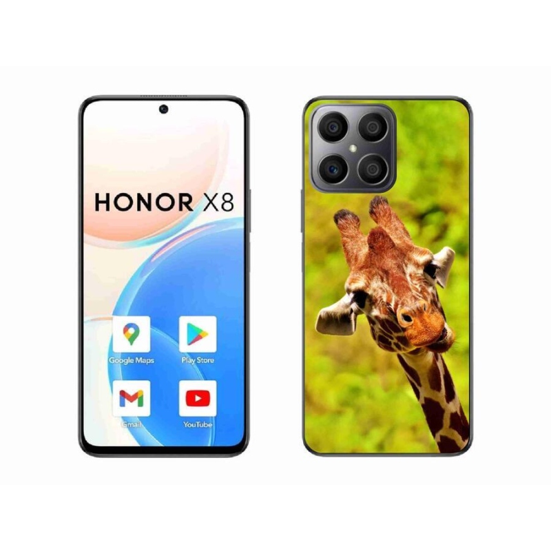 Gelový kryt mmCase na mobil Honor X8 4G - žirafa