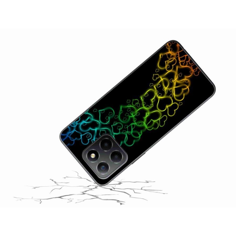 Gelový kryt mmCase na mobil Honor X8 5G/Honor 70 Lite 5G - barevná srdíčka