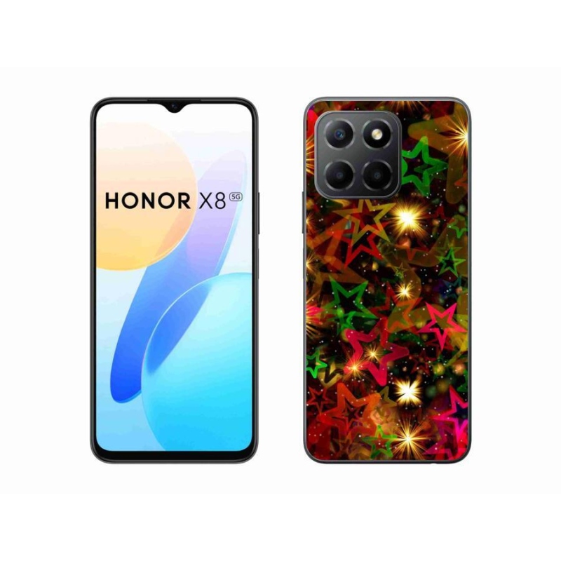Gelový kryt mmCase na mobil Honor X8 5G/Honor 70 Lite 5G - barevné hvězdičky