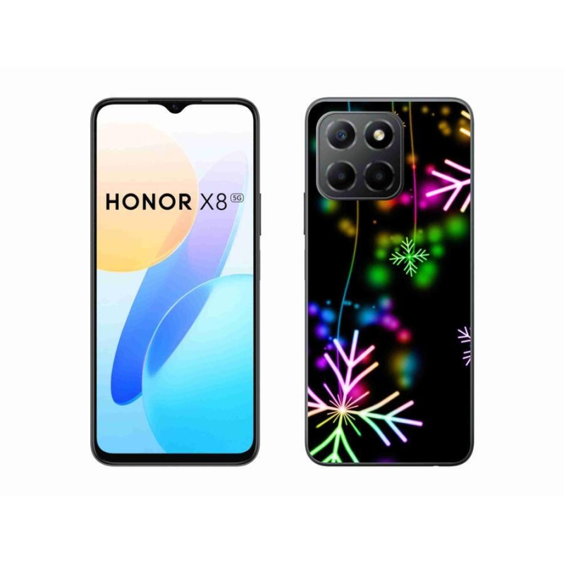 Gelový kryt mmCase na mobil Honor X8 5G/Honor 70 Lite 5G - barevné vločky
