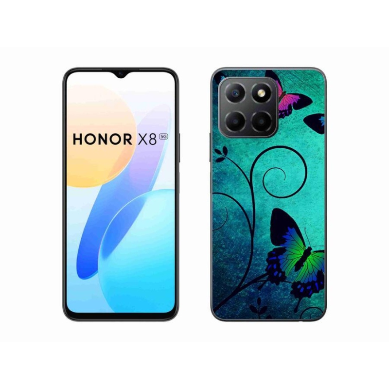 Gelový kryt mmCase na mobil Honor X8 5G/Honor 70 Lite 5G - barevní motýli