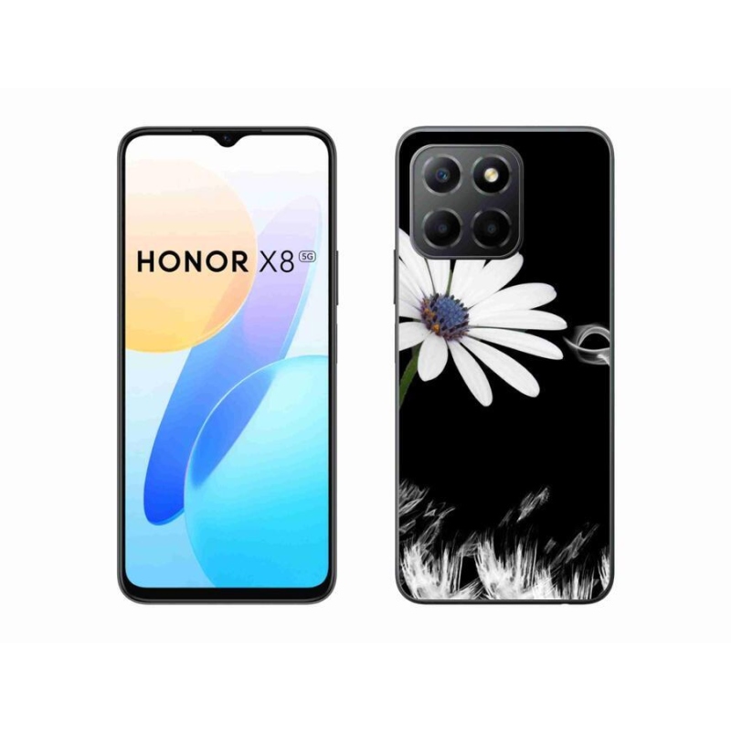 Gelový kryt mmCase na mobil Honor X8 5G/Honor 70 Lite 5G - bílá květina