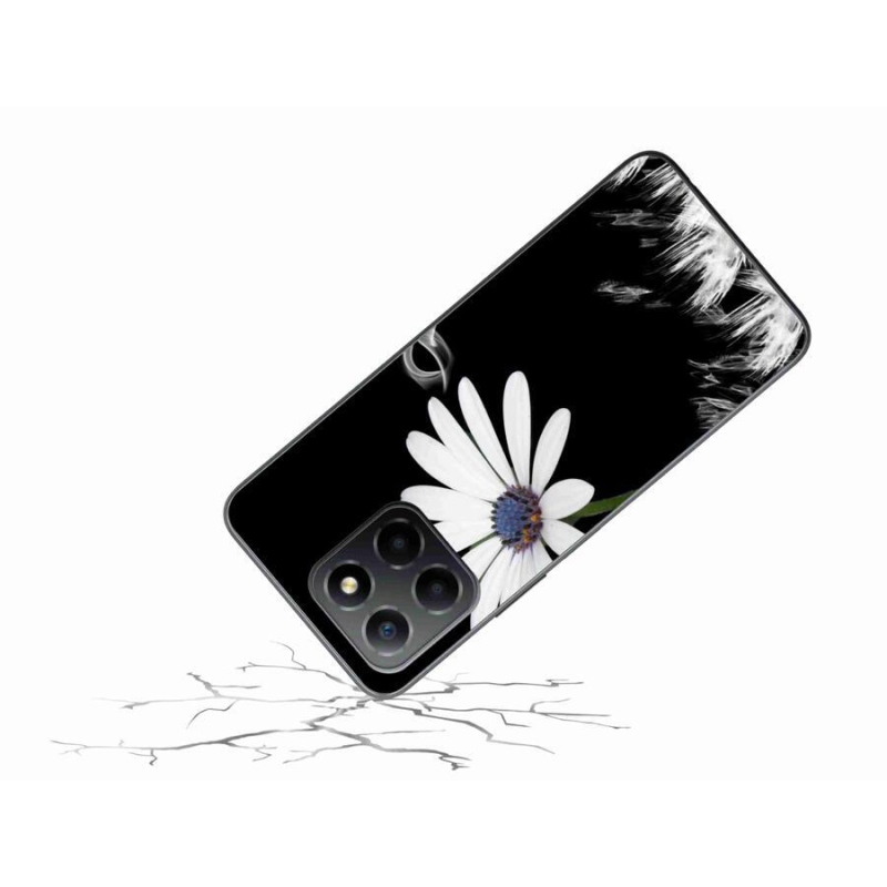 Gelový kryt mmCase na mobil Honor X8 5G/Honor 70 Lite 5G - bílá květina