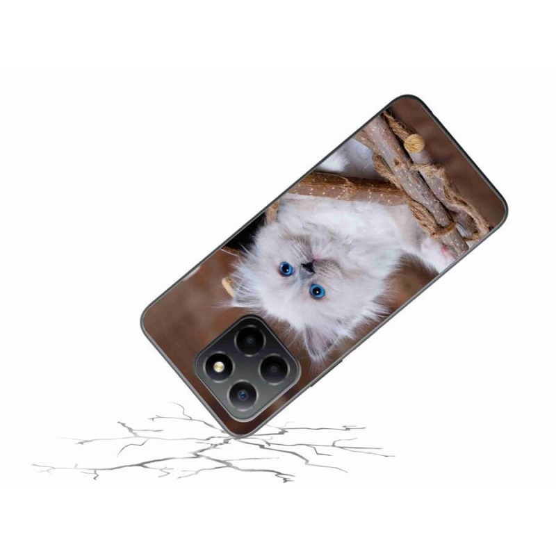 Gelový kryt mmCase na mobil Honor X8 5G/Honor 70 Lite 5G - bílé kotě