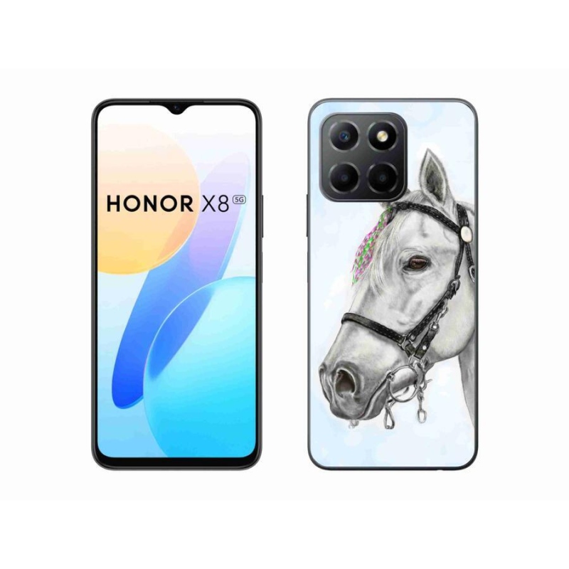Gelový kryt mmCase na mobil Honor X8 5G/Honor 70 Lite 5G - bílý kůň 1