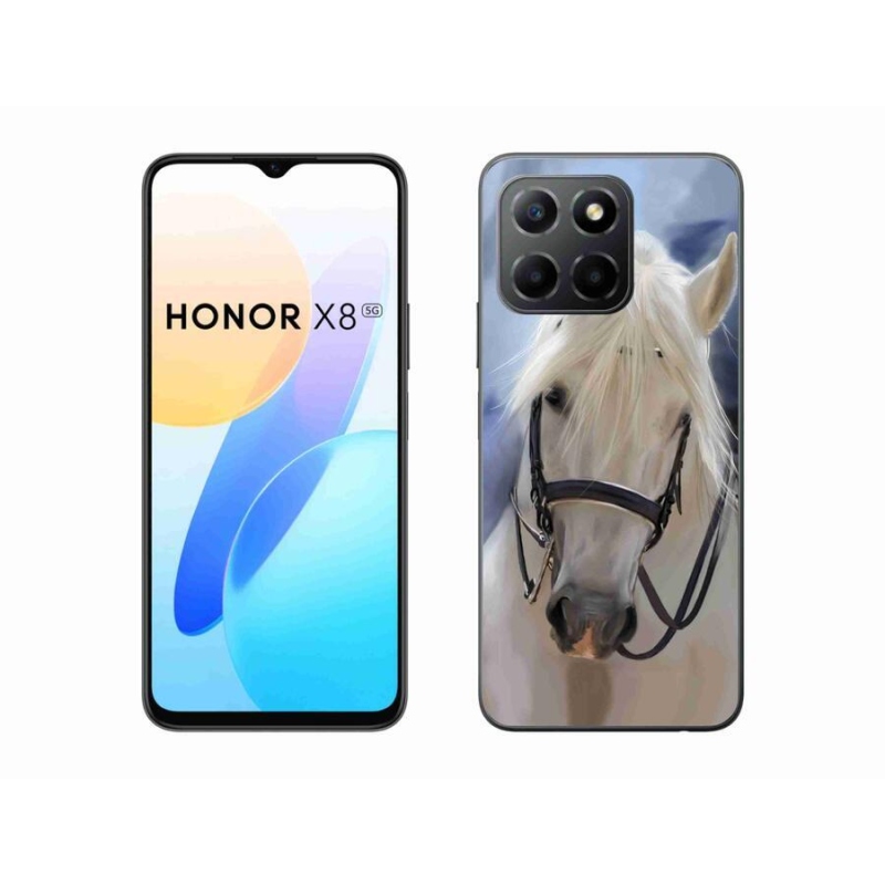 Gelový kryt mmCase na mobil Honor X8 5G/Honor 70 Lite 5G - bílý kůň