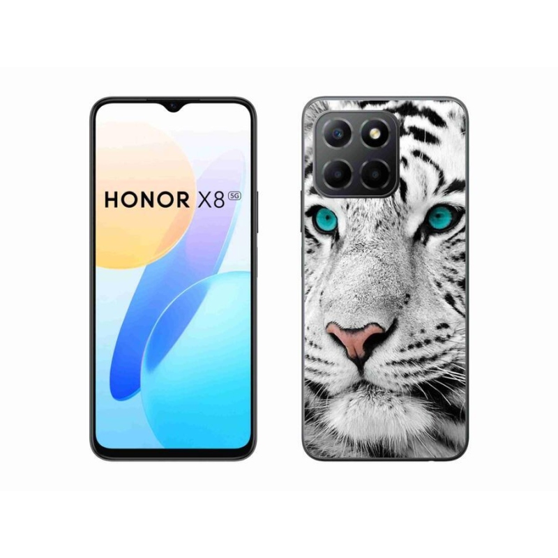 Gelový kryt mmCase na mobil Honor X8 5G/Honor 70 Lite 5G - bílý tygr