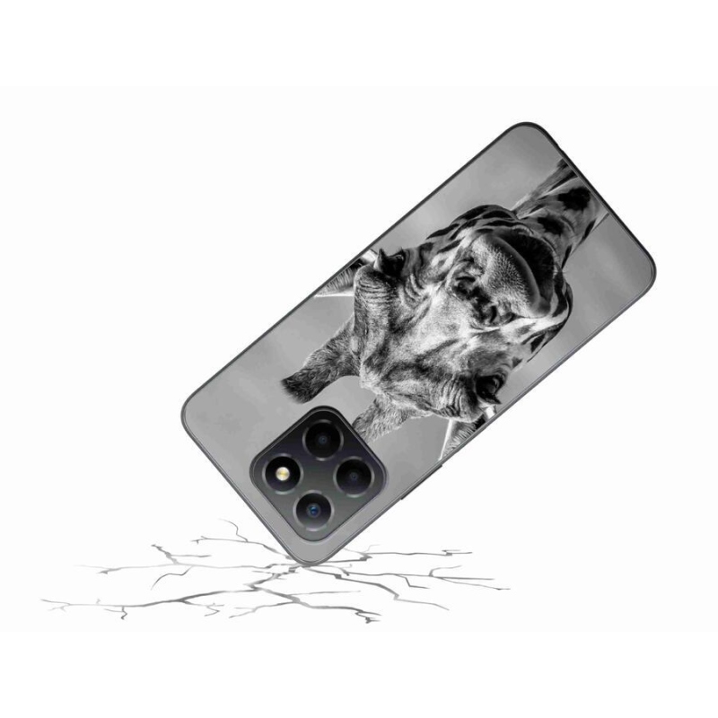 Gelový kryt mmCase na mobil Honor X8 5G/Honor 70 Lite 5G - černobílá žirafa