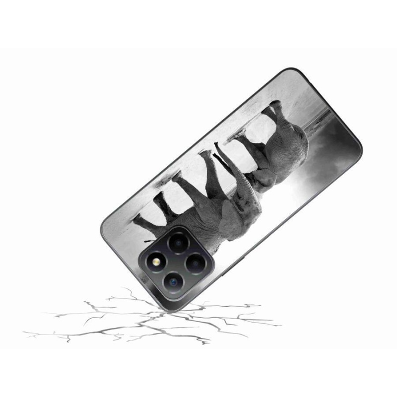Gelový kryt mmCase na mobil Honor X8 5G/Honor 70 Lite 5G - černobílí sloni