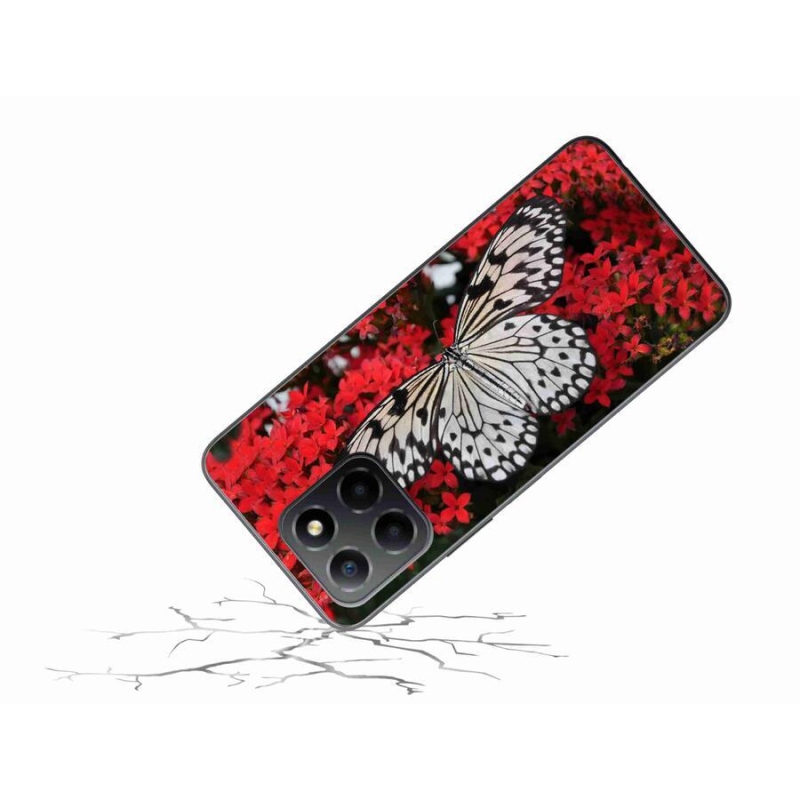Gelový kryt mmCase na mobil Honor X8 5G/Honor 70 Lite 5G - černobílý motýl 1