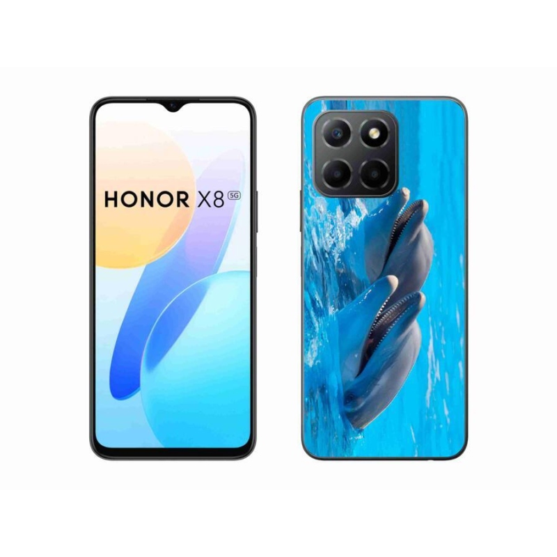 Gelový kryt mmCase na mobil Honor X8 5G/Honor 70 Lite 5G - delfíni