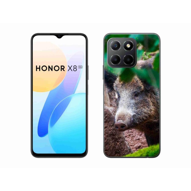 Gelový kryt mmCase na mobil Honor X8 5G/Honor 70 Lite 5G - divoké prase