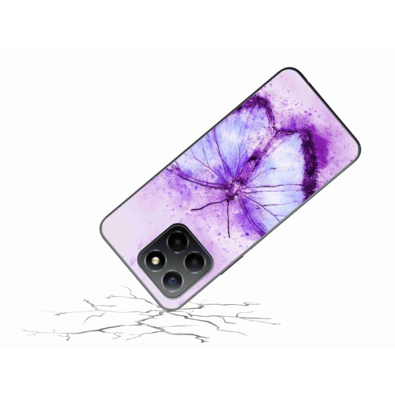 Gelový kryt mmCase na mobil Honor X8 5G/Honor 70 Lite 5G - fialový motýl