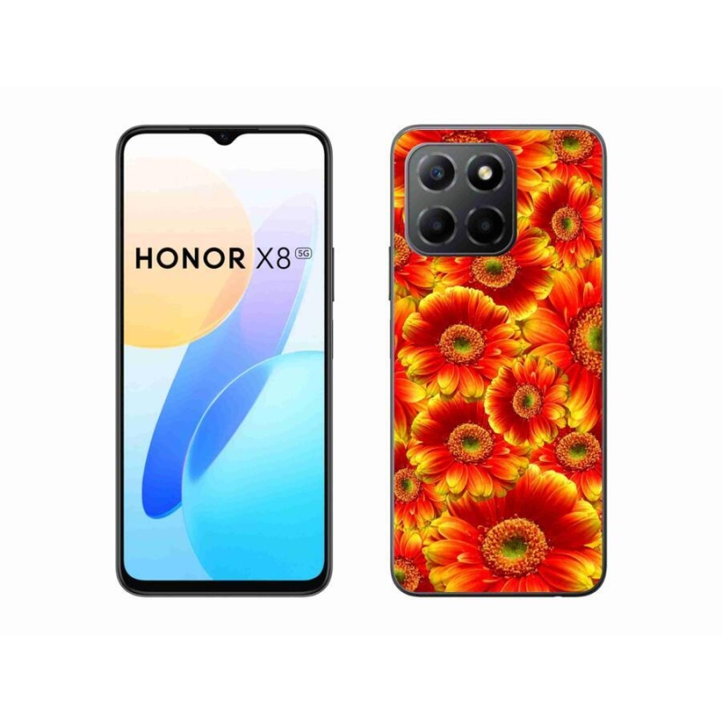 Gelový kryt mmCase na mobil Honor X8 5G/Honor 70 Lite 5G - gerbera 1
