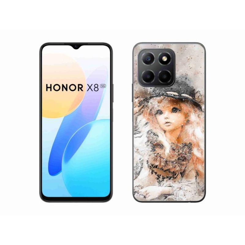Gelový kryt mmCase na mobil Honor X8 5G/Honor 70 Lite 5G - holčička s kloboukem