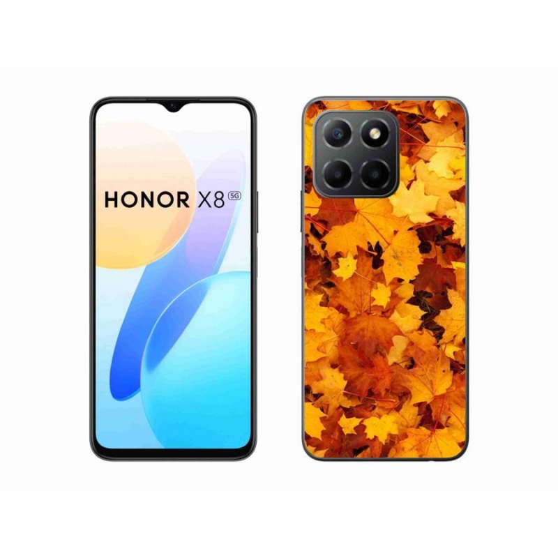 Gelový kryt mmCase na mobil Honor X8 5G/Honor 70 Lite 5G - javorové listy