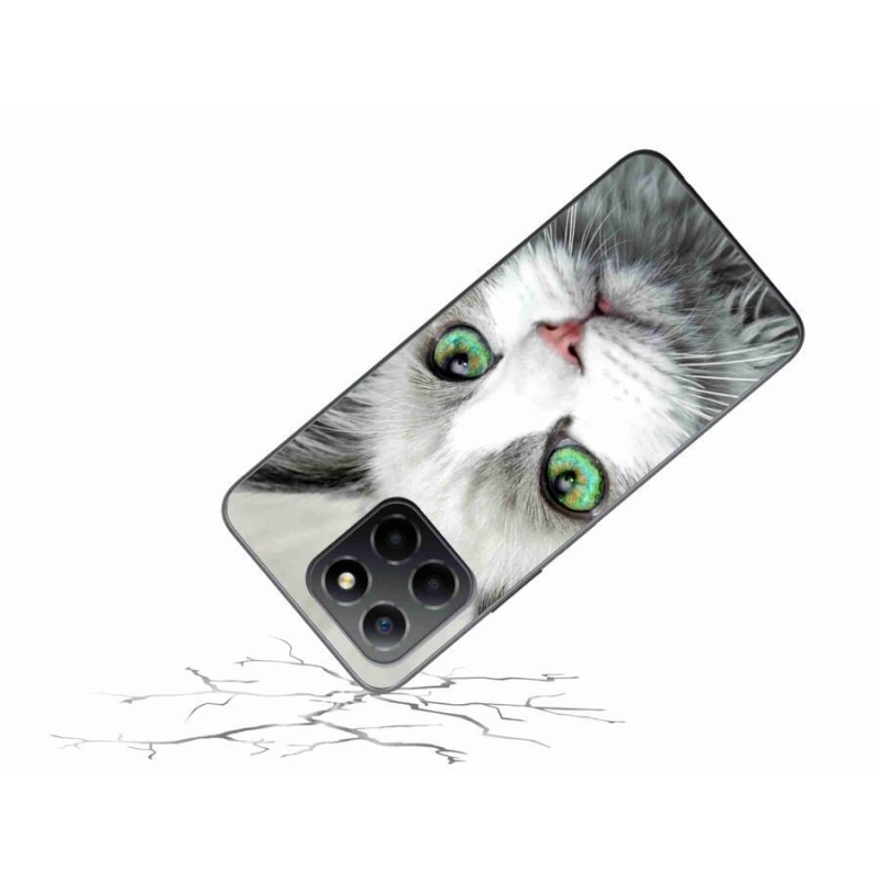 Gelový kryt mmCase na mobil Honor X8 5G/Honor 70 Lite 5G - kočičí pohled