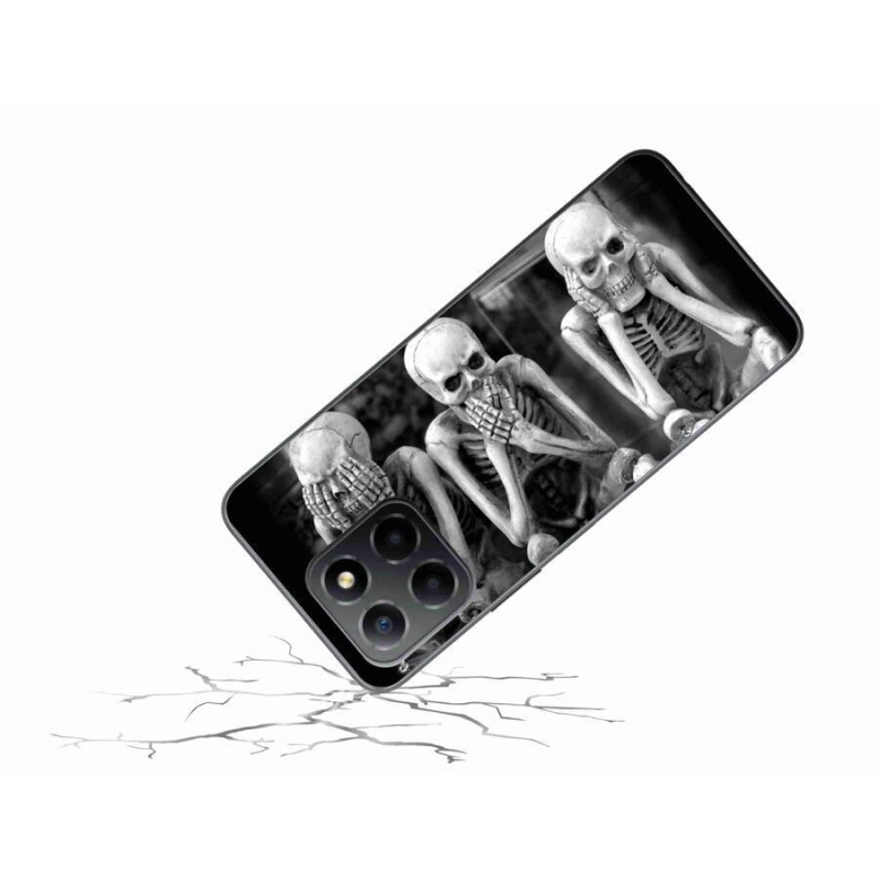 Gelový kryt mmCase na mobil Honor X8 5G/Honor 70 Lite 5G - kostlivci