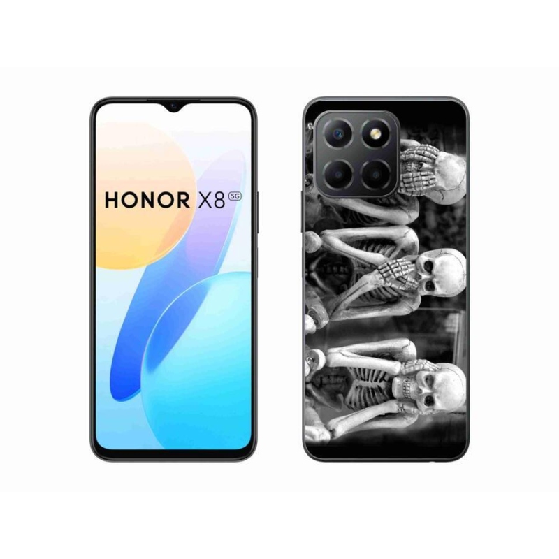 Gelový kryt mmCase na mobil Honor X8 5G/Honor 70 Lite 5G - kostlivci