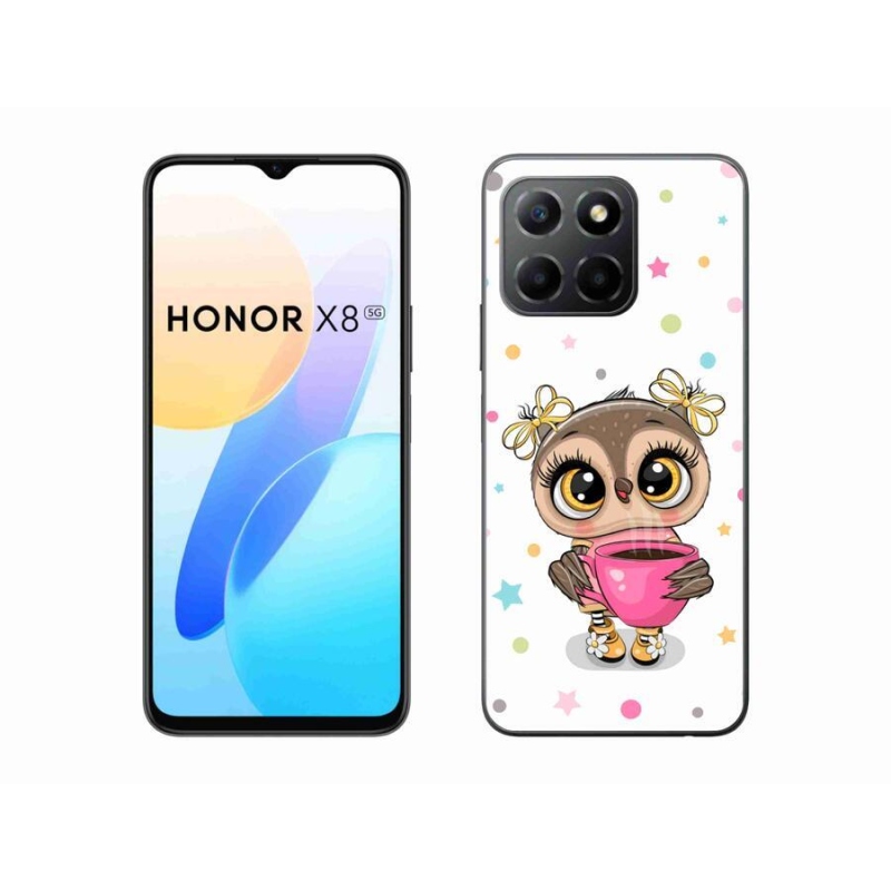 Gelový kryt mmCase na mobil Honor X8 5G/Honor 70 Lite 5G - kreslená sovička