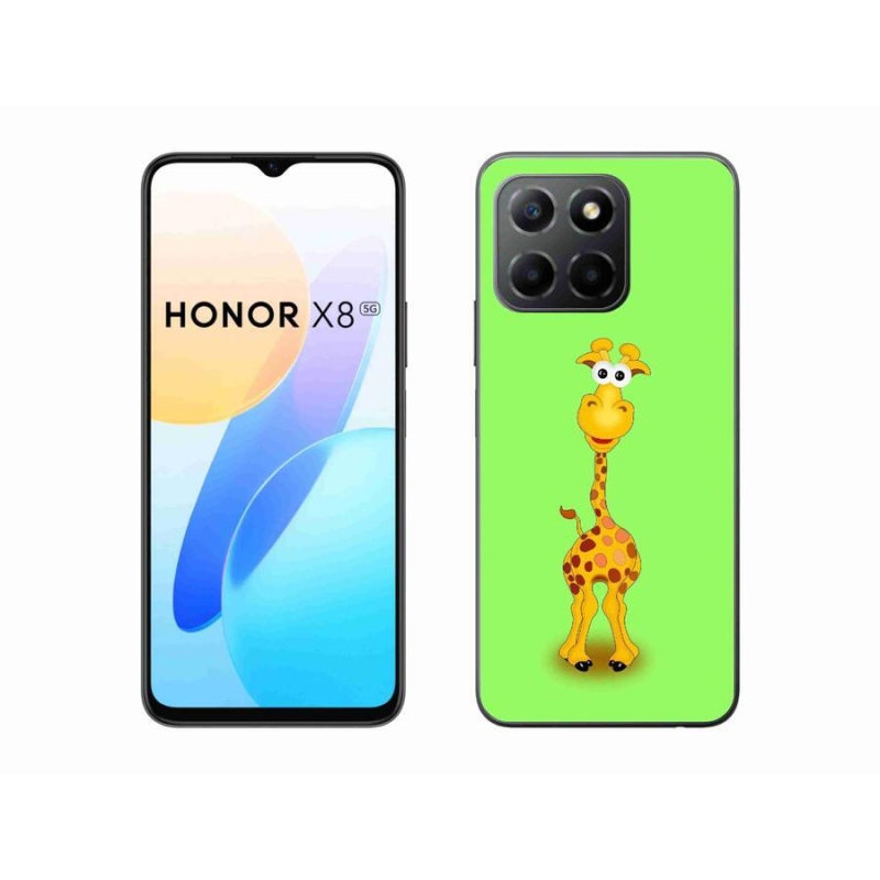 Gelový kryt mmCase na mobil Honor X8 5G/Honor 70 Lite 5G - kreslená žirafa