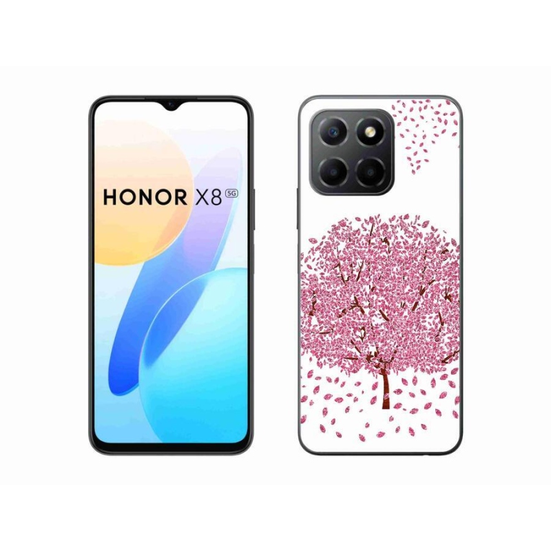 Gelový kryt mmCase na mobil Honor X8 5G/Honor 70 Lite 5G - kreslený strom s listy
