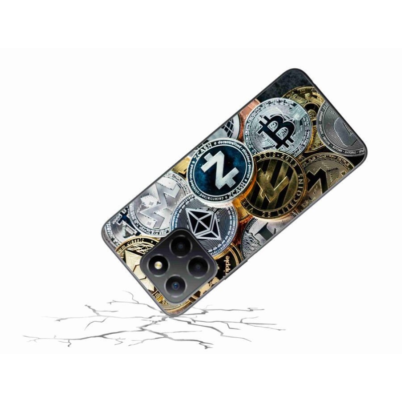 Gelový kryt mmCase na mobil Honor X8 5G/Honor 70 Lite 5G - kryptoměny
