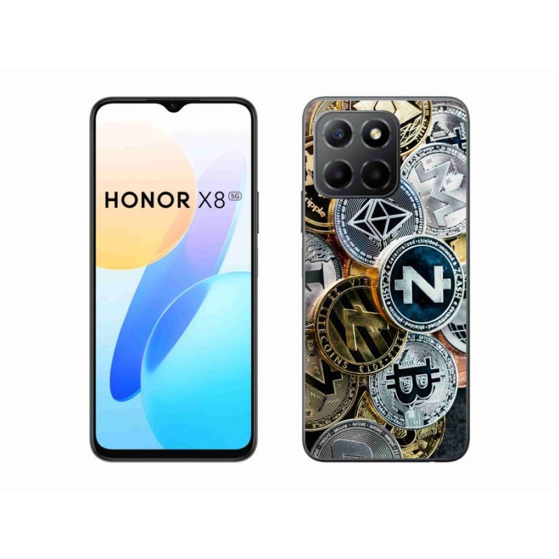 Gelový kryt mmCase na mobil Honor X8 5G/Honor 70 Lite 5G - kryptoměny
