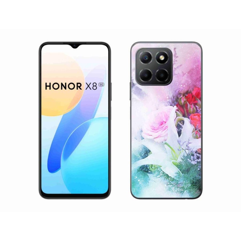 Gelový kryt mmCase na mobil Honor X8 5G/Honor 70 Lite 5G - květiny 4