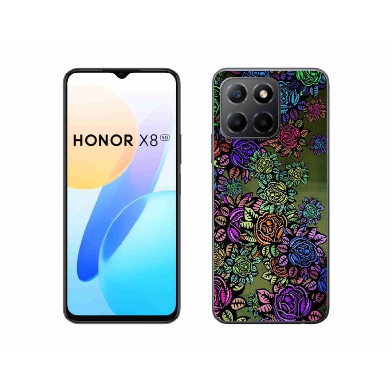 Gelový kryt mmCase na mobil Honor X8 5G/Honor 70 Lite 5G - květiny 6