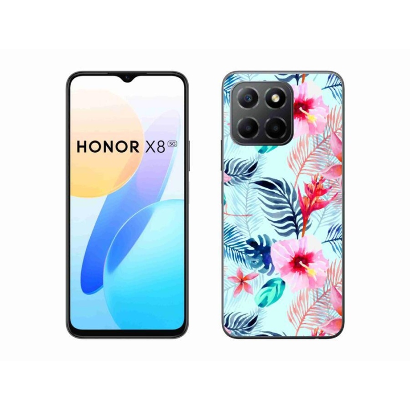 Gelový kryt mmCase na mobil Honor X8 5G/Honor 70 Lite 5G - květiny