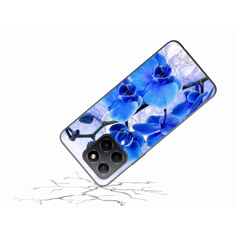 Gelový kryt mmCase na mobil Honor X8 5G/Honor 70 Lite 5G - modré květy