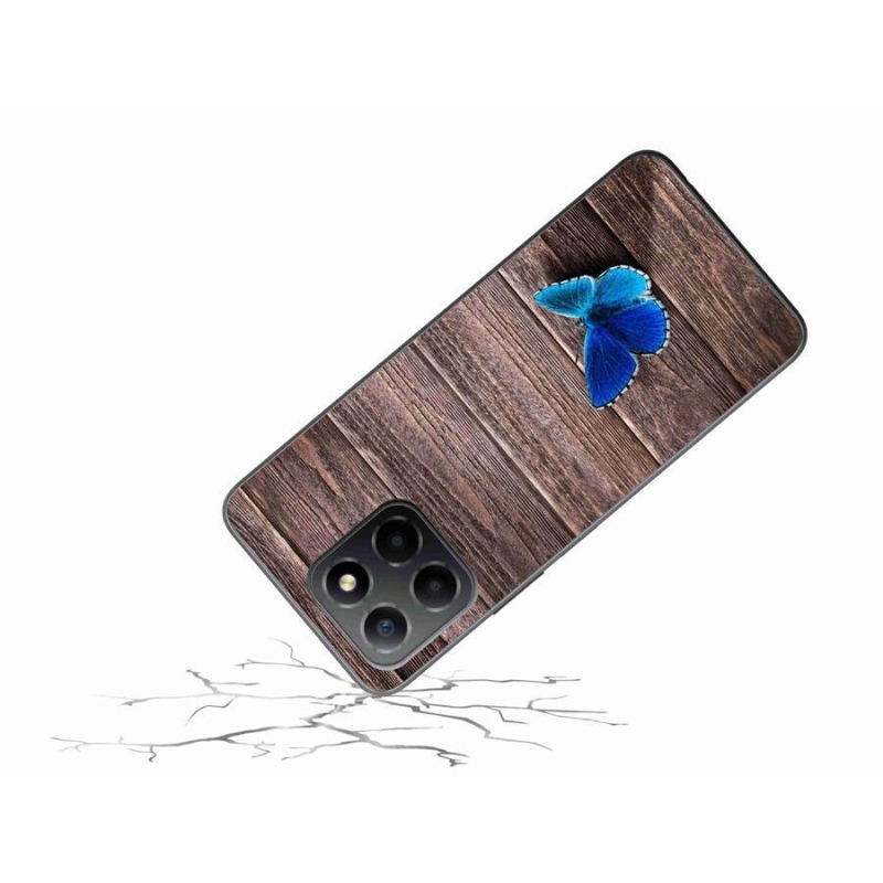 Gelový kryt mmCase na mobil Honor X8 5G/Honor 70 Lite 5G - modrý motýl 1