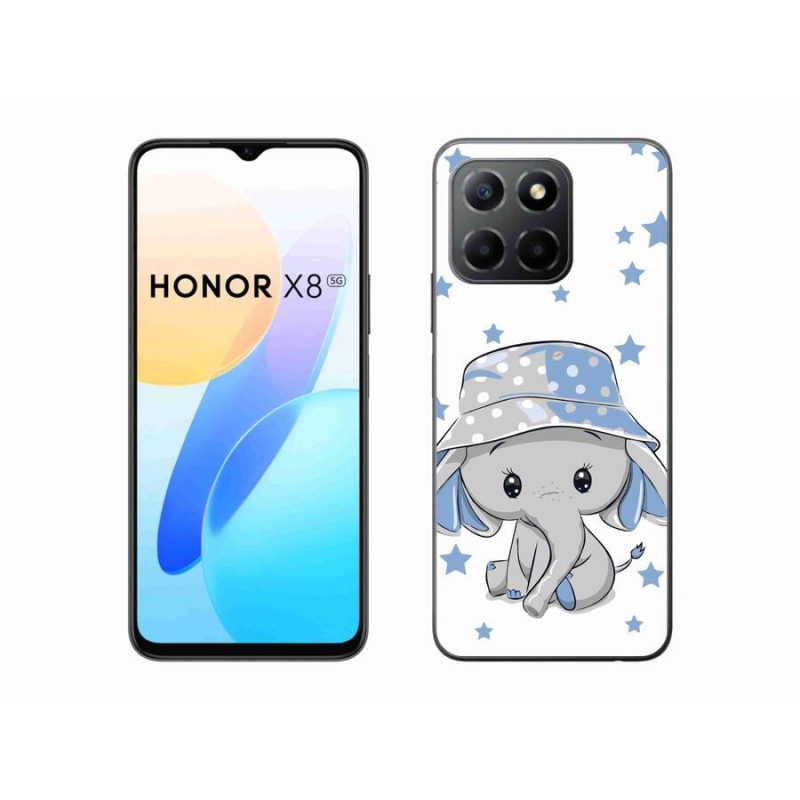Gelový kryt mmCase na mobil Honor X8 5G/Honor 70 Lite 5G - modrý slon